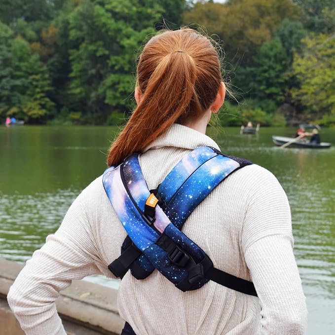 Beco Gemini Baby Carrier from Newborn to Toddler - Certified Ergonomic Newborn Baby Carrier for Infants and Children of 7-35 lbs - M Shape, Adjustable Seat, 100% Cotton (Carina Nebula)-CubbioJoy