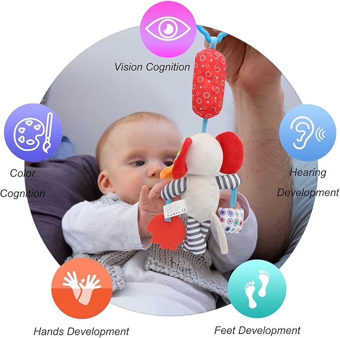 BLOOBLOOMAX Sock rattles for Babies 0-24 Months Baby Animal Foot Finder Educational Toys-CubbioJoy