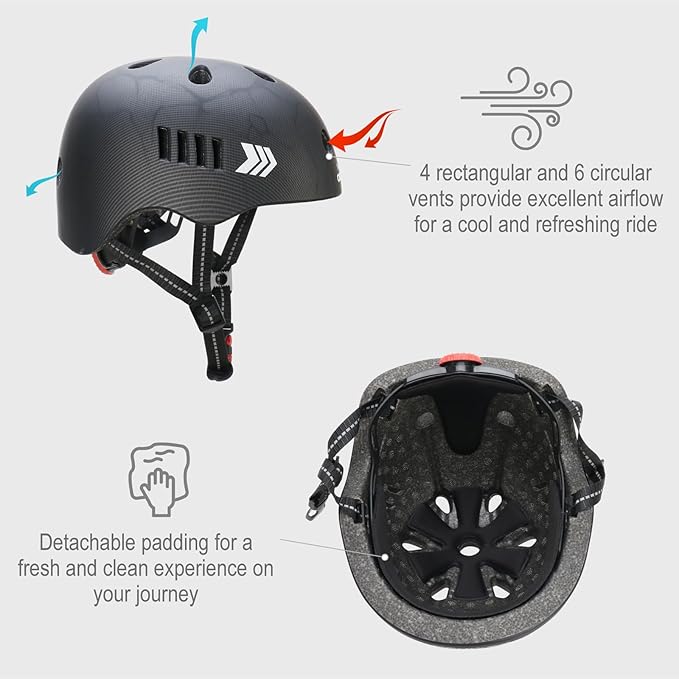 KAMUGO Kids Bike Helmet Set, Toddler Helmet for Ages 2-8 Boys Girls with Sports Protective Gear Set Knee Elbow Wrist Pads for Skateboard Cycling Scooter Rollerblading-CubbioJoy