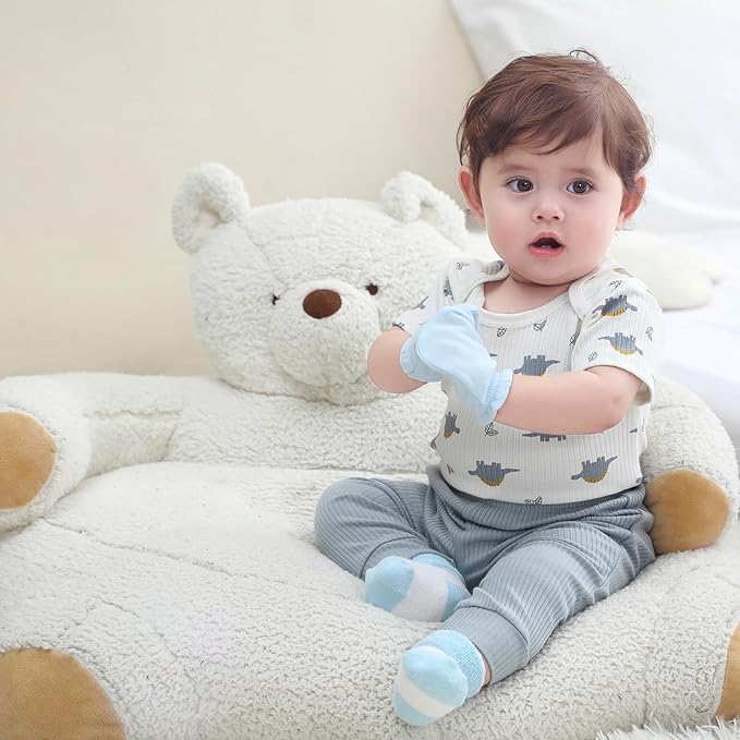 Baby Hats Mittens and Socks Set Cotton Newborn Hat Beanie Soft Infant Girls Boys Caps Gloves 0-6 month-CubbioJoy