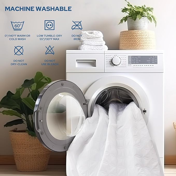 BEDLORE 2 Pack Waterproof Mattress Protector, Twin XL Size Mattress Pad with Deep Pocket Fitted Up to 6-15 inches, Soft Noiseless Single Bed Mattress Cover for Bedroom (White)-CubbioJoy