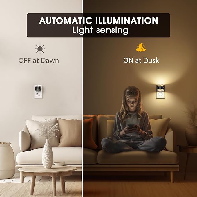 Briignite LED Night Light Plug into Wall[2 Pack] Dimmable Night Light with Bubble Design 3000K/4000K/5000K & 3 Brightness Levels for Baby Nursery, Hallway, Bathroom, Kids Room, 3CCT-CubbioJoy