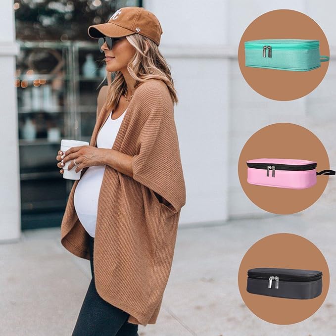 Insulated Breastmilk Cooler Bag with 2 Ice Packs - Breastmilk Cooler Organizer Bag for Daycare, Breastfeeding Mom Travel Outdoor-CubbioJoy