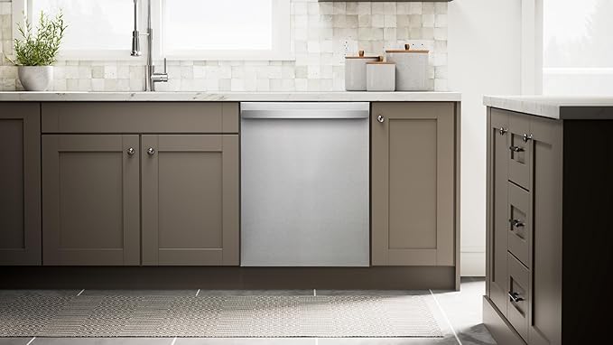 Kenmore 24" Built-in Stainless Steel Tub Dishwasher EasyFlex Third Rack, TurboDry, SmartWash & Reach-Thru Handle-15 Place Settings-45 DBA, Energy Star Certified, Fingerprint Resistant-CubbioJoy