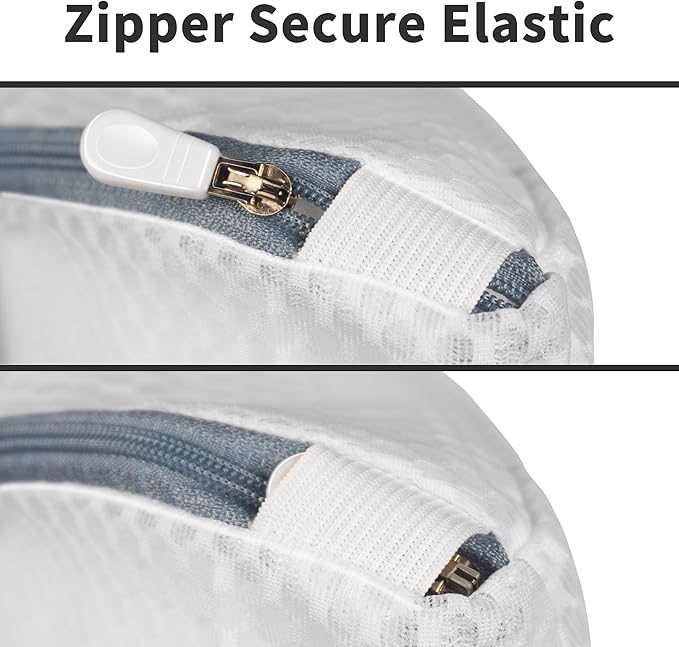 3Pcs Hanging Laundry Bags for Socks with S Hooks, 3 Color Mesh Laundry Bags for Washing Machine-CubbioJoy