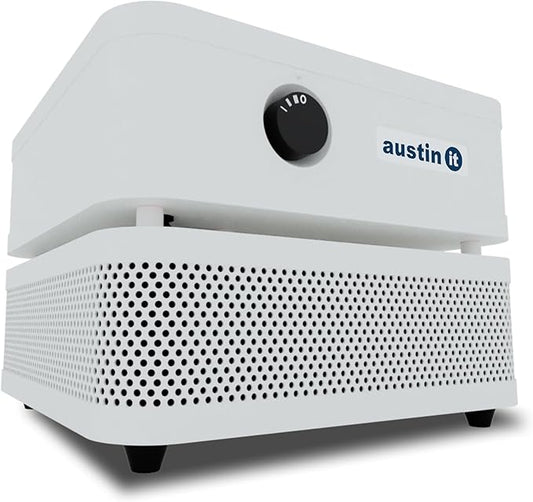 Austin Air it Personal Air Purifier - Sleek Allergy Air Purifier for Office & Room - Capturesf Particles Bedroom Purifier Air Filter - Stylish Tabletop Purifier for Dust, Model C100C1-CubbioJoy