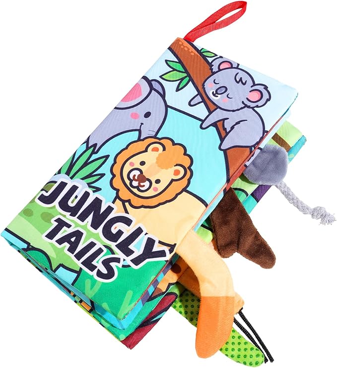 Baby Books 0-6 Months, 2PCS Crinkle Books for Babies, Touch and Feel Sensory Books for Babies, Infant Toys 0-6 Months, Soft Fabric Toy Shower Gift, Baby Crinkle Book - 4 Page Blue-CubbioJoy