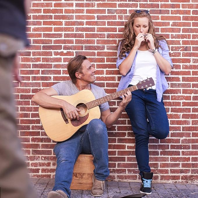 4PCS Key of C 10 Hole 10 Tones Titanium Color Harmonica with Case for Beginner Students Kids（Gold, Purple, Green, Blue）-CubbioJoy