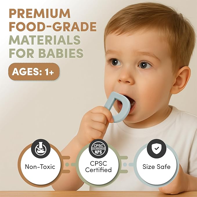 JoyCat Silicone Alphabet Magnetic Letters, 26 Uppercase ABC Fridge Magnets for Toddlers & Kids, Baby Learning Refrigerator Toy Set, Preschool Birthday Gifts for Boys Girls Age 1+ (Muted Color)-CubbioJoy