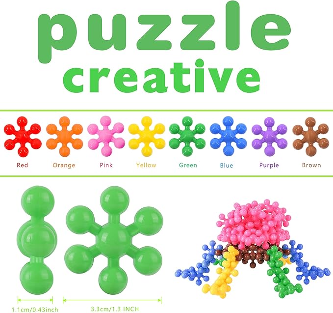 250 Pieces Building Blocks Kids STEM Toys Educational Building Toys Interlocking Solid Plastic Discs Sets for Preschool Boys and Girls Aged 3+-CubbioJoy