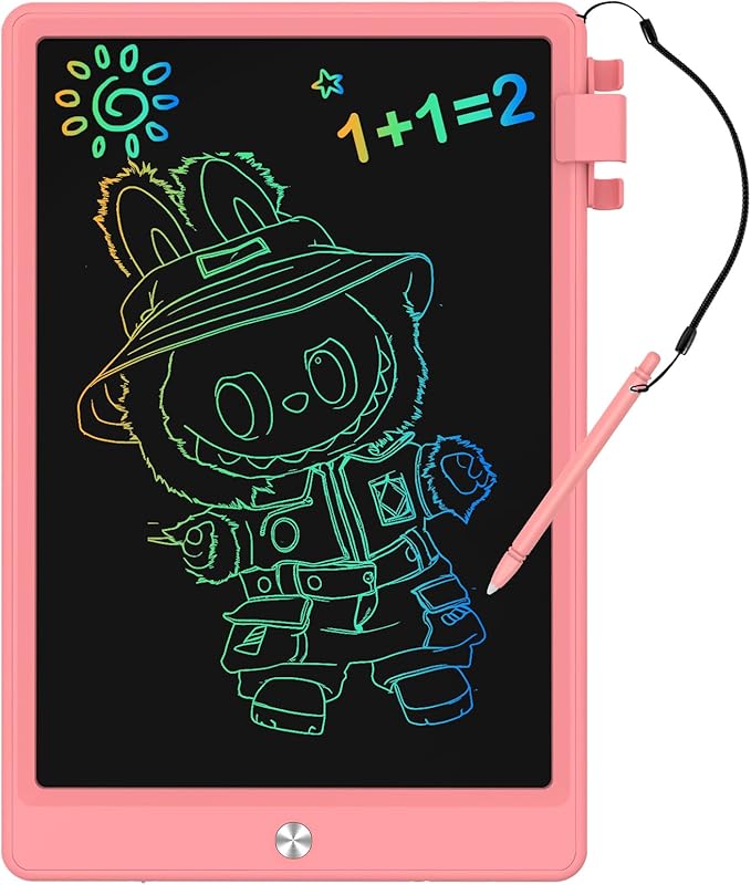 8.5 Inch LCD Writing Tablet for Kids, Colorful Toddler Doodle Board - Erasable Drawing Pad, Educational Learning Toy for Ages 3-8 - Valentine's Day Christmas Birthday Gifts (8.5 Inch, Pink)-CubbioJoy