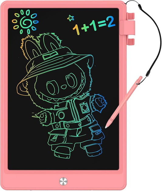 8.5 Inch LCD Writing Tablet for Kids, Colorful Toddler Doodle Board - Erasable Drawing Pad, Educational Learning Toy for Ages 3-8 - Valentine's Day Christmas Birthday Gifts (8.5 Inch, Pink)-CubbioJoy