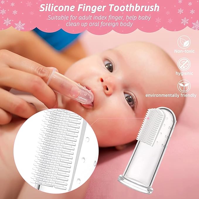 Baby Grooming and Healthcare Kit, Portable Baby Safety Care Set with Hair Brush Comb Nail Clipper Nasal Aspirator for Nursery Newborn Infant Girl Boy (25 in 1 Pink)-CubbioJoy