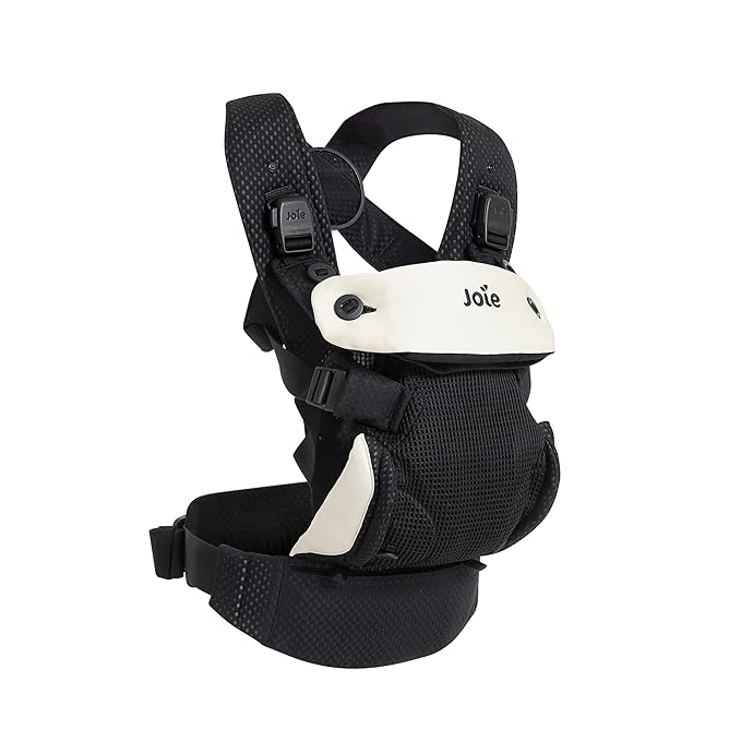 Joie Savvy Lite Air 3-in-1 Baby Carrier – Lightweight, Ergonomic Baby Carrier with 3 Carry Positions, Breathable Fabric, Padded Straps, and Lumbar Support (Jet)-CubbioJoy
