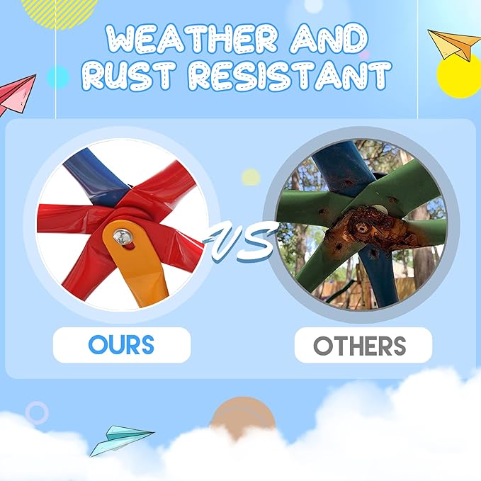 Climbing Dome, Outdoor Toddler Jungle Gym, 7 Ft Climbing Toys for Kids 3-8, Geometric Dome Climber Jungle Gym for Backyard, Outside Climb Dome for Kids Climber-CubbioJoy