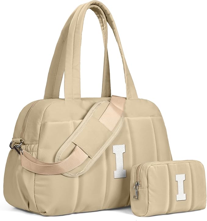 Birthday Gifts for Women-Monogram Duffle Bag, Weekender Bags for Women，Overnight Bag with Wet Pocket，Lightweight Travel Bags Personalized Gym Tote with Makeup Pouch-CubbioJoy