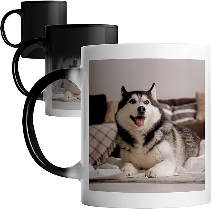 Custom Magic Mug Personalized Photo Coffee Mugs 11 Oz Customize Color Changing Cup with Photo Text Image Logo Ceramic Cups Gifts for Men Women Dad Mom Family Best Friend-CubbioJoy