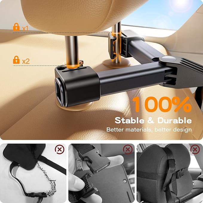 Baby Car Mirror for Baby Hook Clip Design Never Shake Baby Mirror for Car Seat Mirror Rear Facing Newborn Essentials Easy Install Back Seat Mirrors for Car Clear View ShatterProof Crash Tested-CubbioJoy