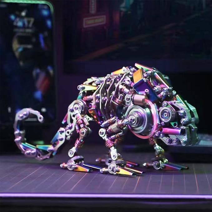 Adult 3D Metal Puzzle, Chameleon Metal Model Set, 3D Metal Adult Puzzle Chameleon Building Blocks, DIY Mechanical Model Set- High-end Gifts for Men-CubbioJoy