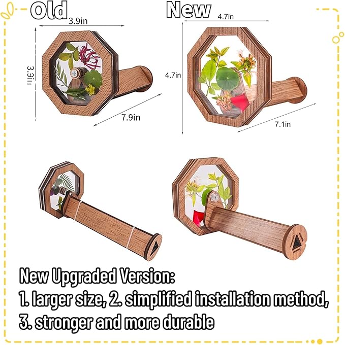 2PCS Natural DIY Kaleidoscope Kit, New Wooden Magic Rotating Kaleidoscope Making Set for Nature Lovers, Best Gift, Outdoor Classic Handmade Education Toys-CubbioJoy
