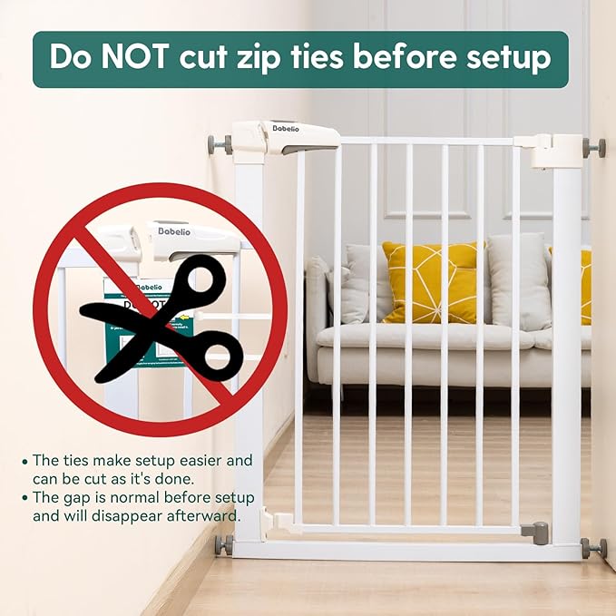 Babelio Baby Gate for Doorways and Stairs, 26''-40'' Auto Close Dog/Puppy Gate, Easy Install, Pressure Mounted, No Drilling, fits for Narrow and Wide Doorways, Safety Gate Door for Child and Pets-CubbioJoy