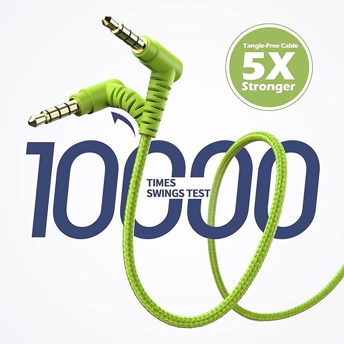 AILIHEN Kids Headphones, I35 On-Ear Headphones for School, Safe Volume 93dB, HD Mic Stereo Headphone for Kid Girls Boys, Foldable 3.5mm Wired for Chromebook, Laptop, Computer, Tablet (Blue Green)-CubbioJoy