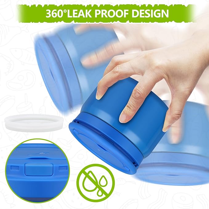 14oz Thermo Food Jar for Kids,Insulated Vacuum Food Jar for Hot & Cold Leak Proof Lunch Container Stainless Steel Wide Mouth Soup for School Travel-CubbioJoy