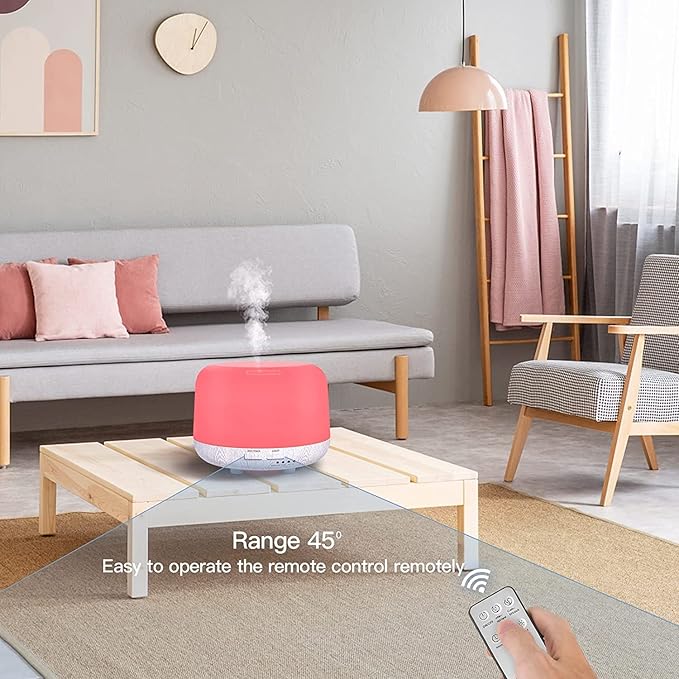 Aromatherapy Diffuser for Essential Oil, 300ml Cool Mist Humidifier with Remote Control, Aroma Diffusers for Home with Waterless Safety Switch & 14 LED Colors-CubbioJoy