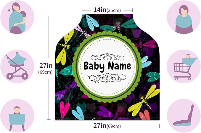 Baby Car Seat Stroller Cover Nursing Cover New Mom Breastfeeding Scarf Soft Stretchy Infant Carrier Cover Car Canopy Coverage-CubbioJoy