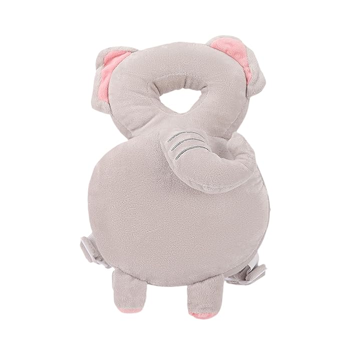 Baby Head Protection Backpack - Soft & Comfortable, Cute Cartoon Design, Elephant-CubbioJoy