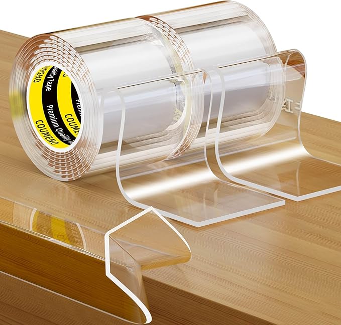 2Pack Clear Edge Protector,Safe Corner Protector, Anti-Sharp Edge Protector, for Furniture, Drawers, Tables, Cabinets 2inX6.56FT-CubbioJoy