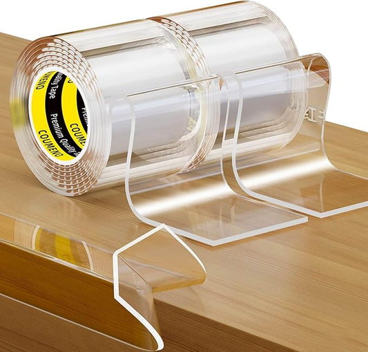 2Pack Clear Edge Protector,Safe Corner Protector, Anti-Sharp Edge Protector, for Furniture, Drawers, Tables, Cabinets 2inX6.56FT-CubbioJoy