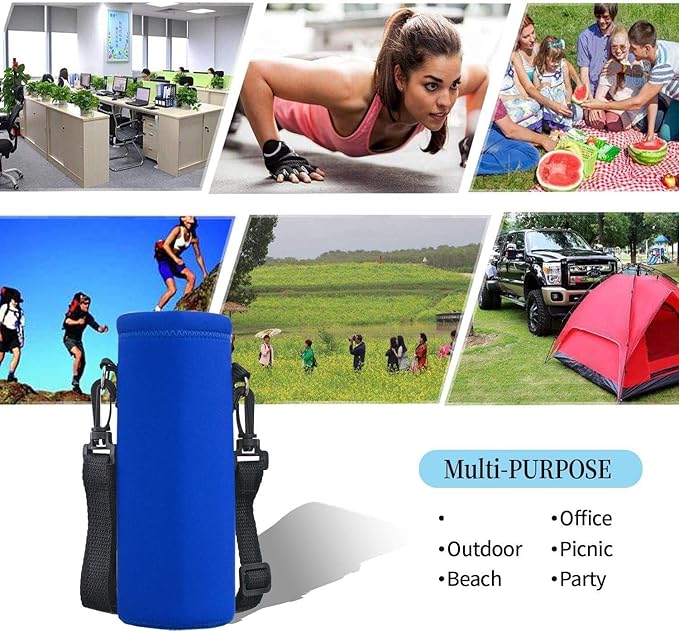 AUPET Water Bottle Bag Carrier,24oz/32oz Insulated Neoprene bottle Sling Holder Case Pouch Cover for 1000ML/750ML Bottles with Shoulder Strap for walking-CubbioJoy