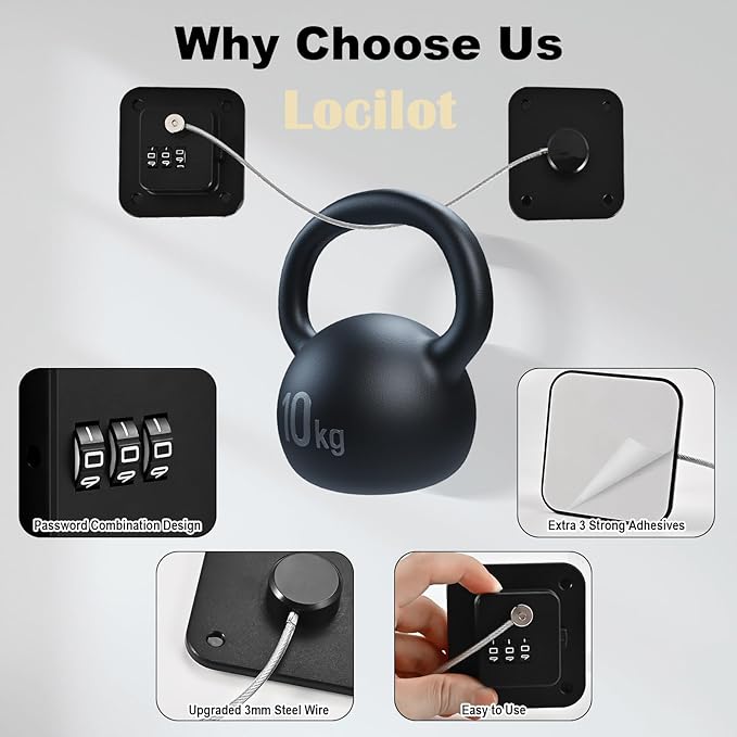 3 Pack Fridge Lock for Kids, Traceless Refrigerator Lock for Adults, Child Proof Cabinet Locks Baby Proofing, Drawer Freezer Locks for Fridge Refrigerator (Black)-CubbioJoy