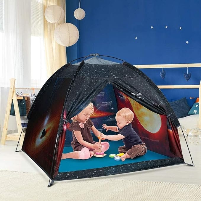 Black Hole Play Tents- Space World Dome Tent Playhouse- Imaginative Play Popup Tent for Outdoor and Indoor Fun-Kids Astronaut Space for Boys and Girls- 47" x 47" x 43 "-CubbioJoy