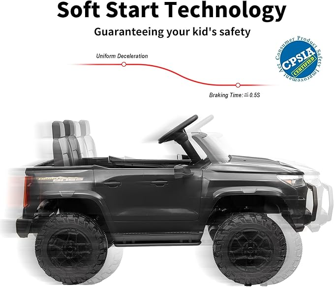 24V 10Ah Ride on Toy for Big Kids, 4WD 2 Seater Electric SUV Kids Car to Drive w/Remote Control, 4x200W Motors - Black-CubbioJoy