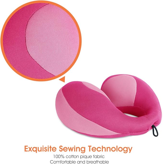 INFANZIA Kids Chin Supporting Travel Neck Pillow, Helps Support Head and Neck, Comfortably Designed for Head, Neck, and Chin Support - Gifts for Toddler/Child/Kids, Pink-CubbioJoy