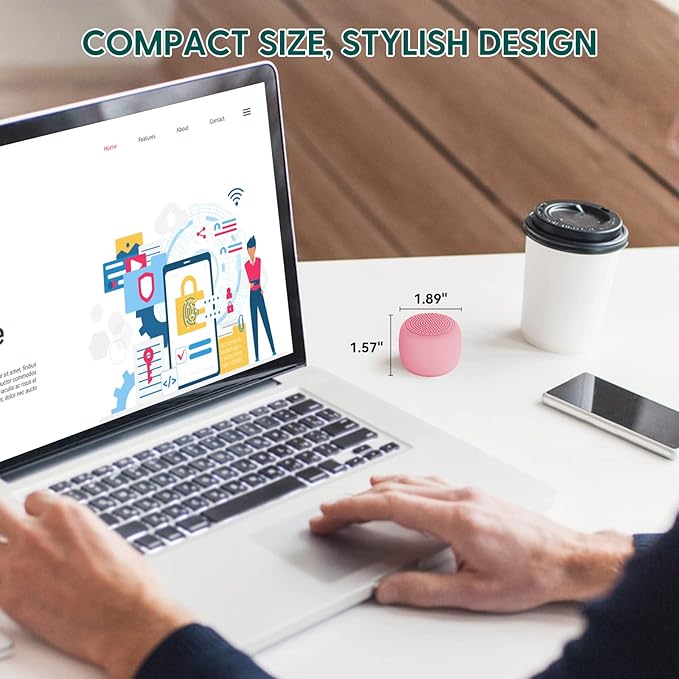 Babelio White Noise Sound Machine for Adults Kids Baby, Mini, 15 Non-looping Sounds, Timer, Memory Function, Easy to Pocket and Travel Pink-CubbioJoy