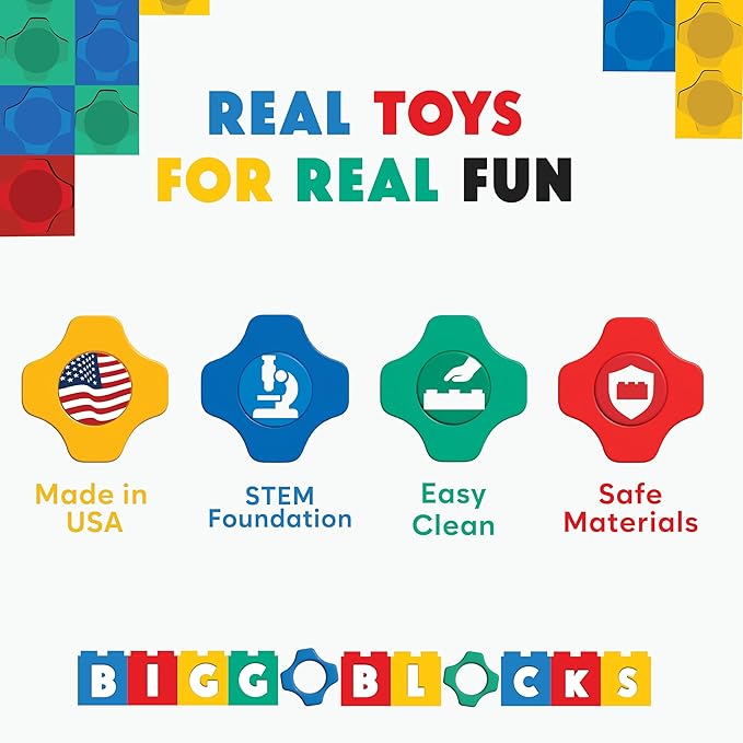 Big Blocks for Kids Ages 4-8 — Indoor & Outdoor Blocks Kids Games — Red Large Building Blocks - 48 pc-CubbioJoy