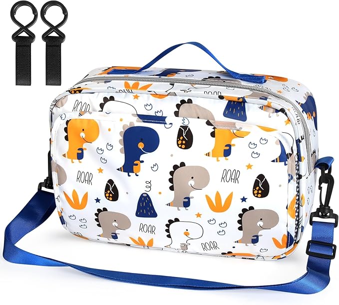 Accmor Stroller Organizer, Universal Stroller Organizer with Insulated Cup Holder Pocket, Dual Purpose Large Capacity Stroller Bag Caddy, Stroller Accessories Fits for Uppababy, Doona, Nuna Strollers-CubbioJoy