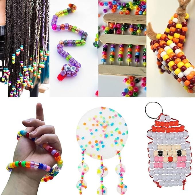 JULIMAIDONG 11500Pcs Pony Beads, Beads for Bracelets Making, Multi-Colored Hair Beads for Hair Braids, 144 Colors Kandi Friendship Bracelet Beads Jewelry Making Kits for Craft (144Color)-CubbioJoy