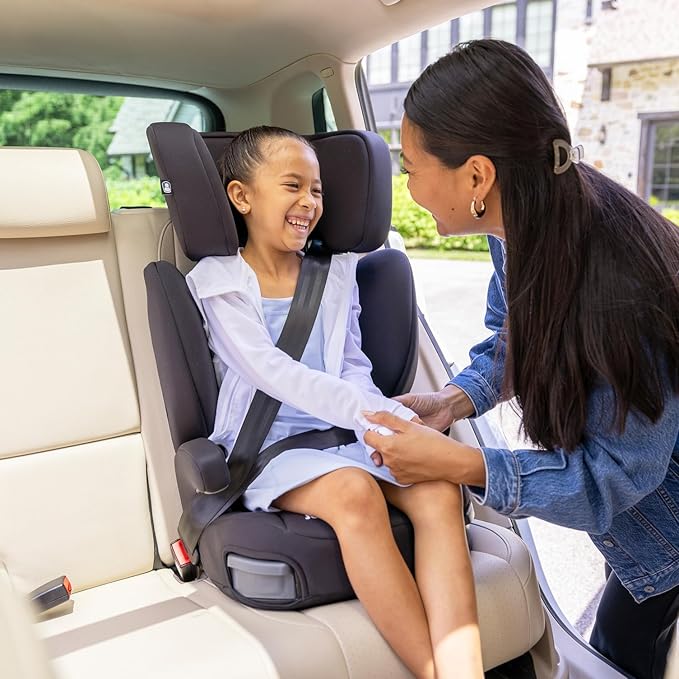 Joie Basil Highback and Backless Booster Car Seat for Big Kids 4 to 12 Years Old, Lightweight 2-in-1 Design (Crimson)-CubbioJoy