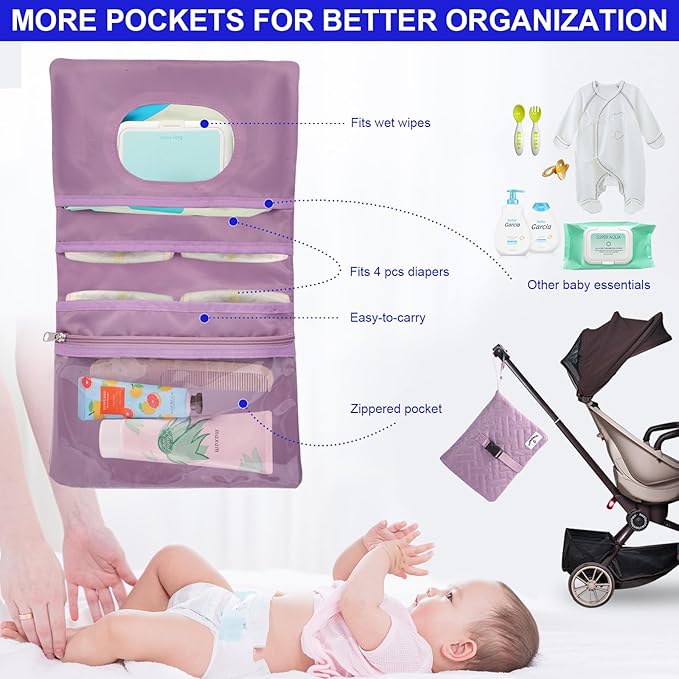 Diaper Bag Tote: Mommy Bag, Baby Bag for Boy and Girl, Mom Hospital Bag, Twins or 2 Kids Diapers Bag-CubbioJoy