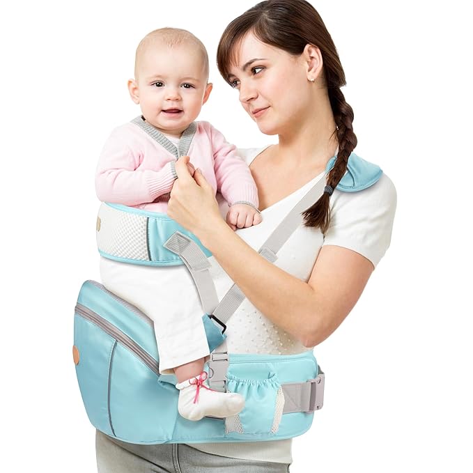 Baby Hip Seat Carrier, Ergonomic Waist Stool for Child Infant with Adjustable Strap Pocket Soft Base, Baby Hip Carrier for Newborns & Toddlers-CubbioJoy