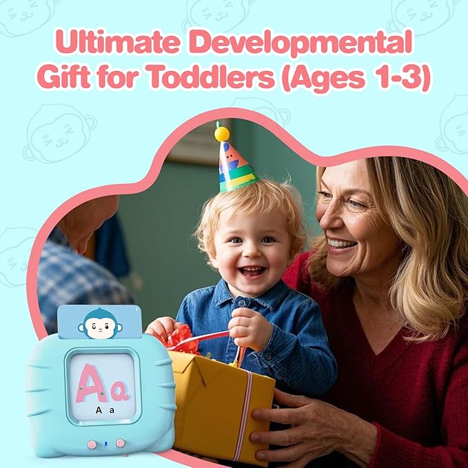 296 Sight Words Talking Flash Cards for Toddlers 1 2 3 4 5 6 Year Old, Pocket Speech, Sensory Speech Therapy Toys, Learning Toys for Montessori and Autism Children, Gifts for Boys (Blue)-CubbioJoy