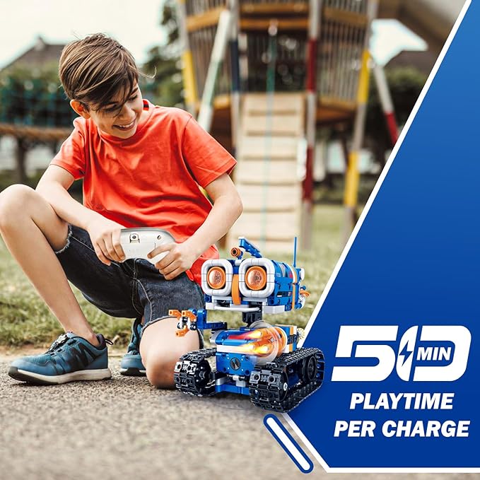 5in1 STEM Robot Building Kit, 560 PCS APP/Remote Control Mech RC Robotics for Kids Ages 8-12, Science Kit Coding Robots Toy Set, Birthday Gifts for Boys Age 8-14+-CubbioJoy