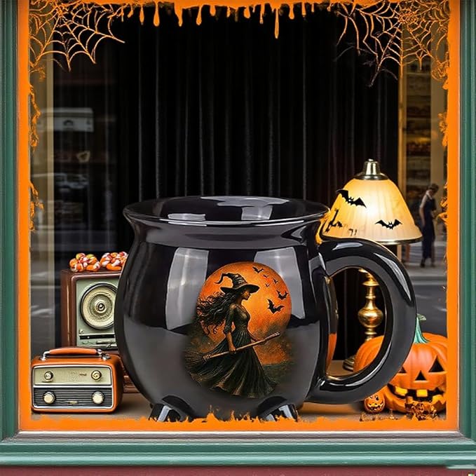 Custom Witch Cauldron Mug, Personalized Witches Brew Halloween Coffee Mug, Halloween Mugs Gifts For Women, Besties, Family, Witches Cauldron, Witch Coffee Mug, Witchy Gifts For Women (2pcs)-CubbioJoy