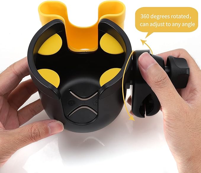 Accmor Stroller Cup Holder with Phone Holder, Bike Cup Holder, Universal Cup Holder for Uppababy Nuna Doona Strollers, 2-in-1 Cup Phone Holder for Stroller, Bike, Wheelchair, Walker, Scooter-CubbioJoy