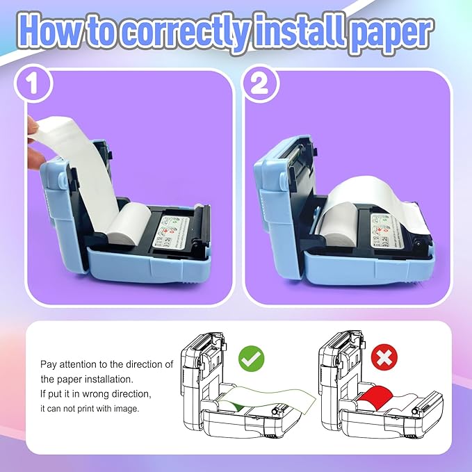 Instant Print Camera for Kids, Christmas Birthday Gifts Girls Boys Age 3-12, HD Digital Video Cameras Toddler, Portable Toy 3 4 5 6 7 8 9 10 Year Old Girl with 32GB SD Card-Pink-CubbioJoy