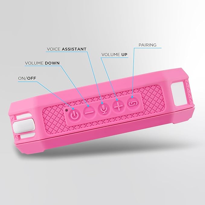 Altec Lansing Portable Bluetooth Speaker HYDRAMINI 2.0, IP67 Waterproof, Portable Speaker, 12h Playtime, Wireless Pairing, USB-C Quick Charge, Magnetic Bluetooth, Voice Assistant Integration-CubbioJoy